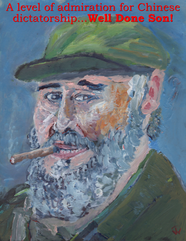 Fidel Castro Portrait by WTW