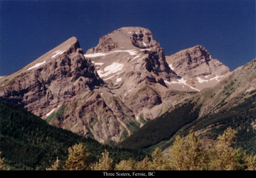 Three sisters, Fernie, BC