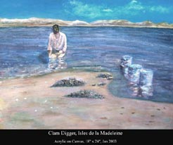 Isles-de-la-Madeleine- Digging for clams