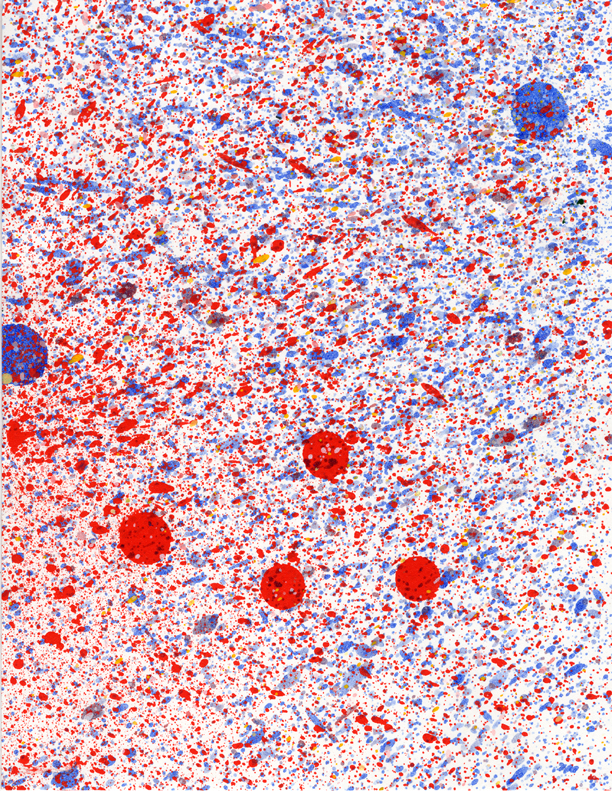 August 2019 Drip Batch Number 022, Oil on Cardstock 8.5in x 11.5in