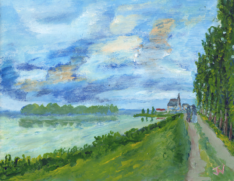 Claude Monet-1872-Promenade at Argenteuil