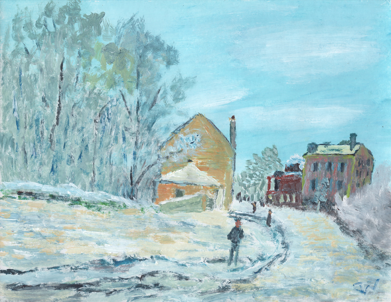 Claude Monet-1875-Snow at Argenteuil