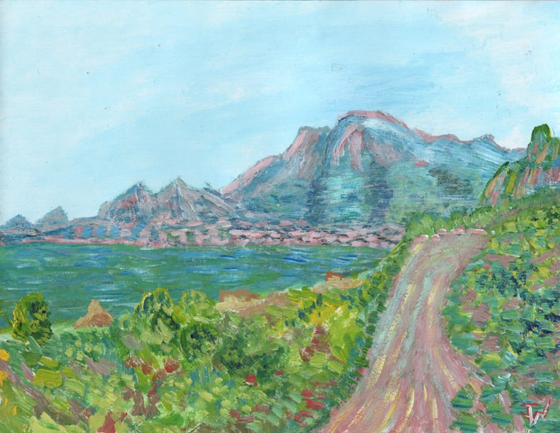 Claude Monet-Red Road to Menton