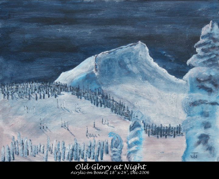Old Glory at Night, West Kootenays, BC